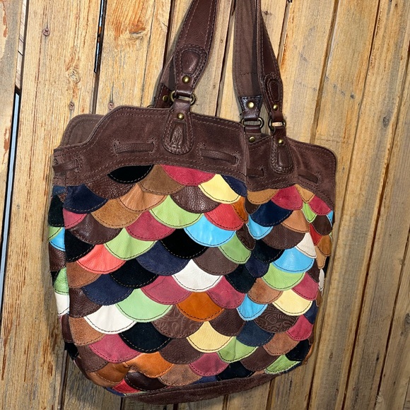 Lucky Brand Multi Color Leather Tote - Picture 2 of 9